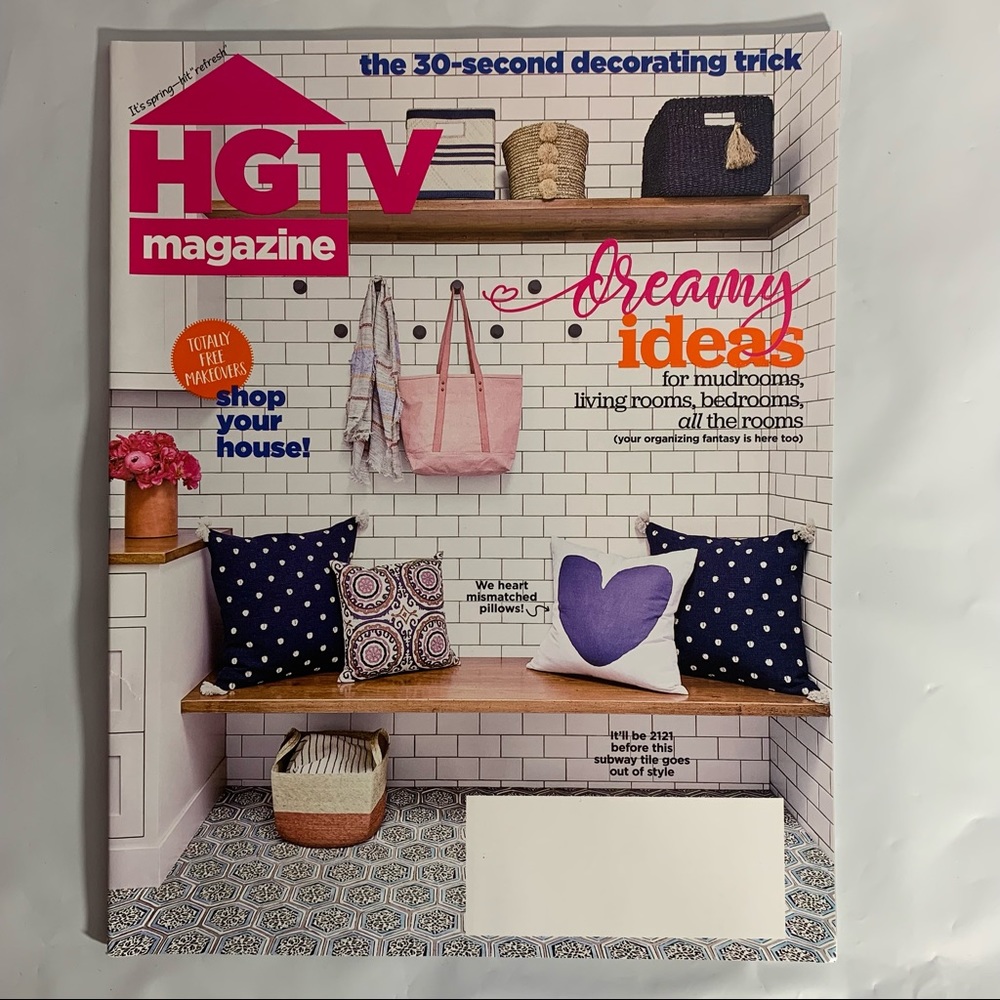 HGTV Magazine April 2021 Totally Free Makeovers Shop Your House Dreamy Ideas